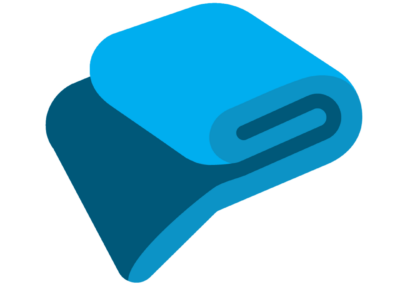 Cartoon image of blue blanket