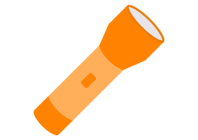 Cartoon image of orange torch