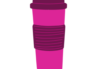 Cartoon image of pink flask