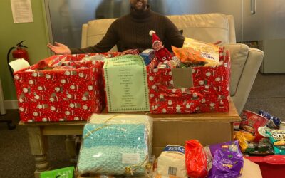Festive food donations delivered to Community Pantry in Edinburgh.
