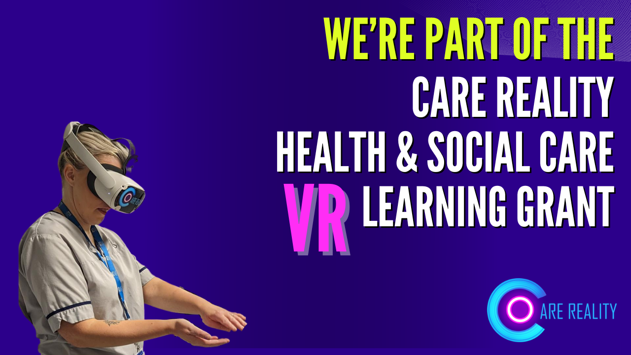 Orgs announcement image – Twitter (1) Carr Gomm in a Care Reality Health and Social Care VR Learning Grant recipient