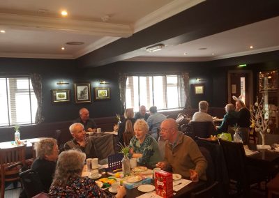 A party environment in a restautant.